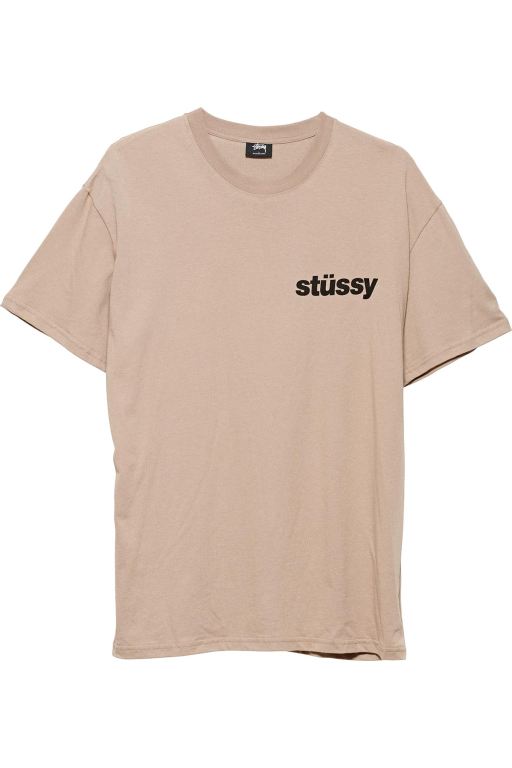 Stussy Mens Solid Italic T Shirt Brown - XQTUZ8302